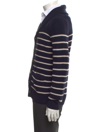 Brunello Cucinelli Striped V-Neck Cardigan