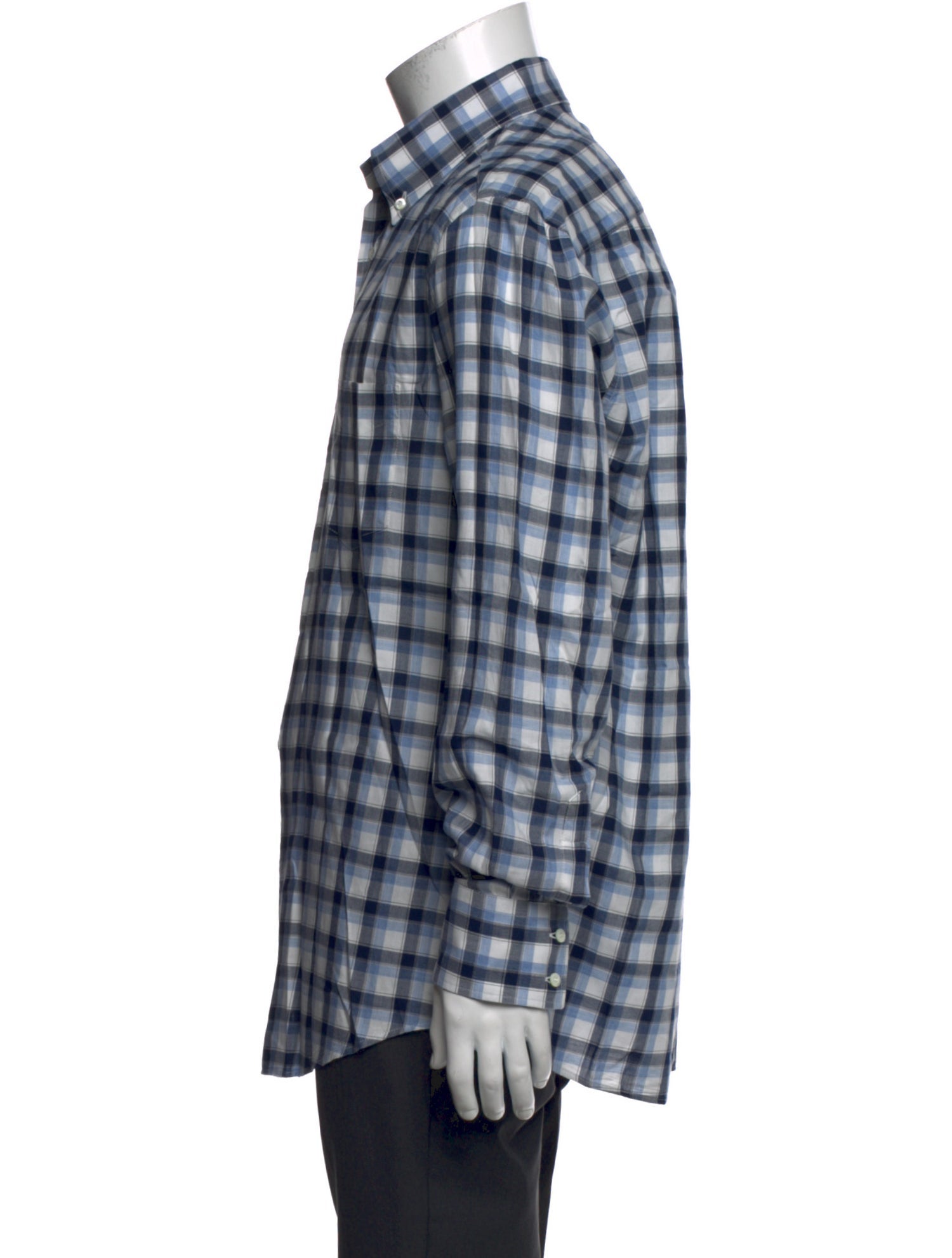 Brunello Cucinelli Plaid Print Long Sleeve Shirt