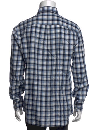 Brunello Cucinelli Plaid Print Long Sleeve Shirt