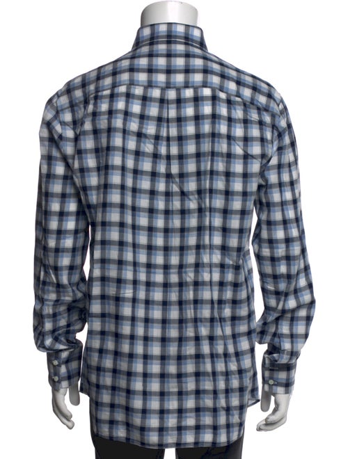 Brunello Cucinelli Plaid Print Long Sleeve Shirt