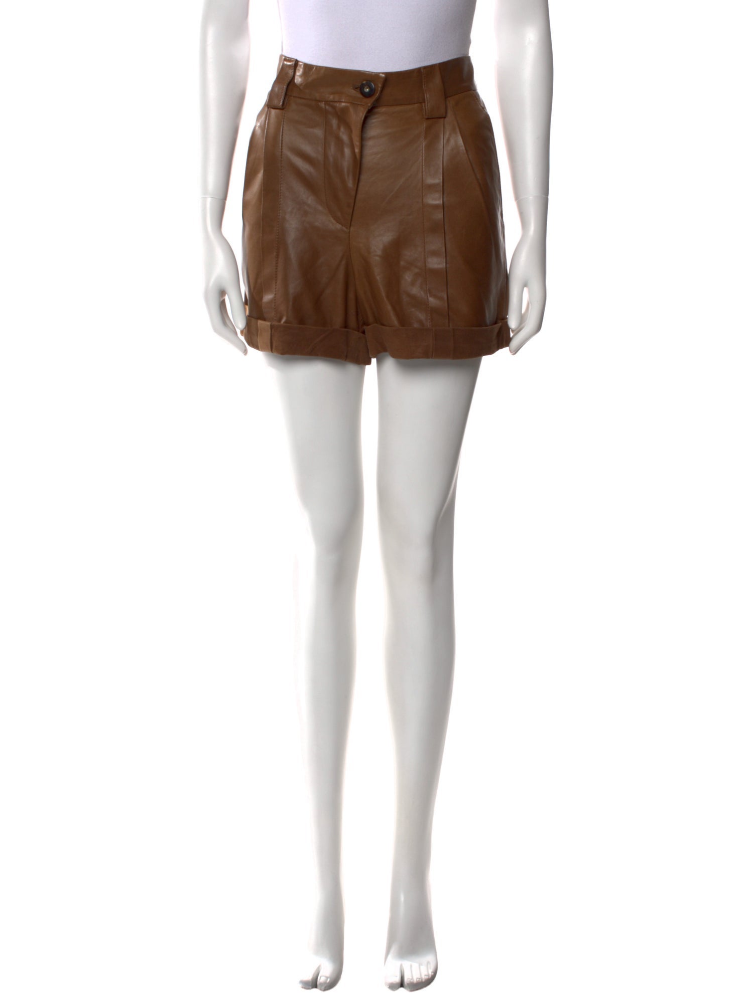 Brunello Cucinelli Leather Mini Shorts