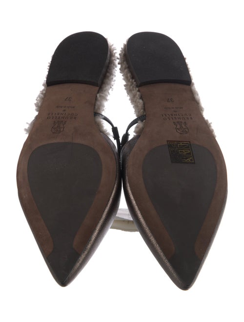 Brunello Cucinelli Leather Slingback Flats