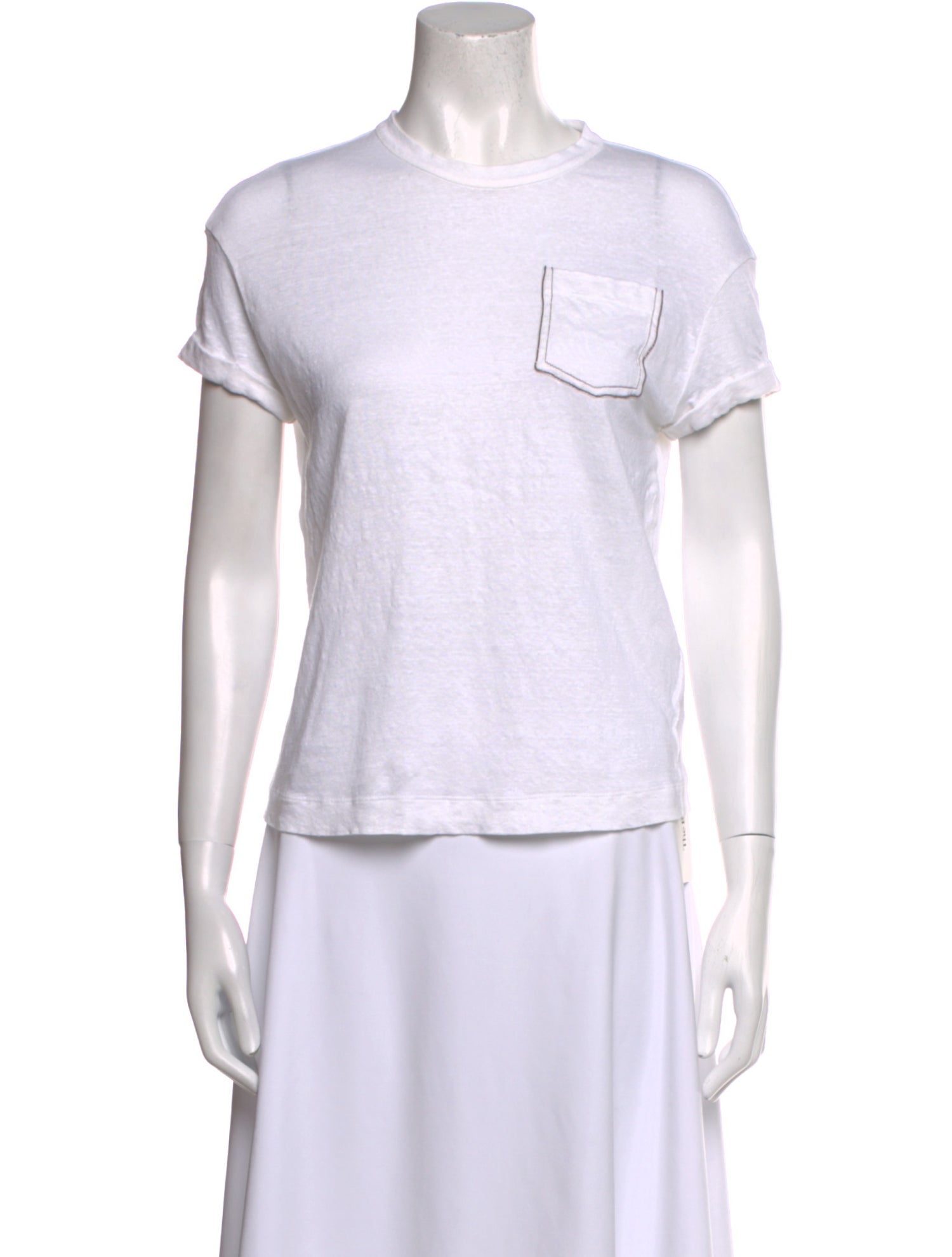 Brunello Cucinelli Linen Crew Neck T-Shirt