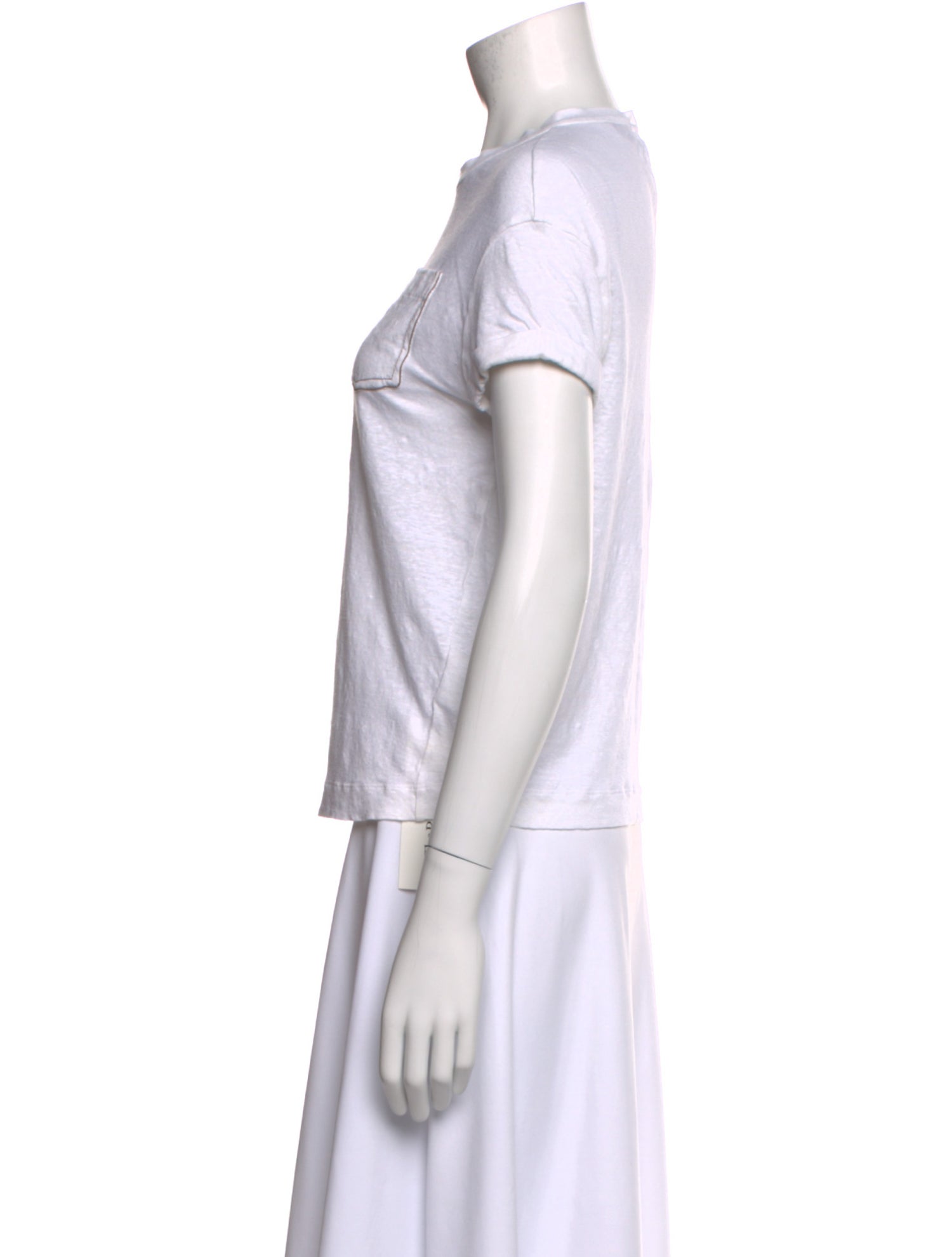 Brunello Cucinelli Linen Crew Neck T-Shirt