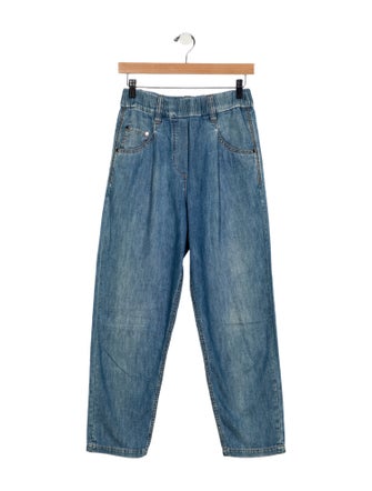 Brunello Cucinelli High-Rise Straight Leg Jeans