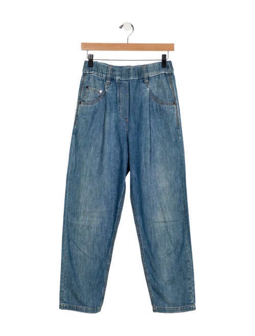 Brunello Cucinelli High-Rise Straight Leg Jeans