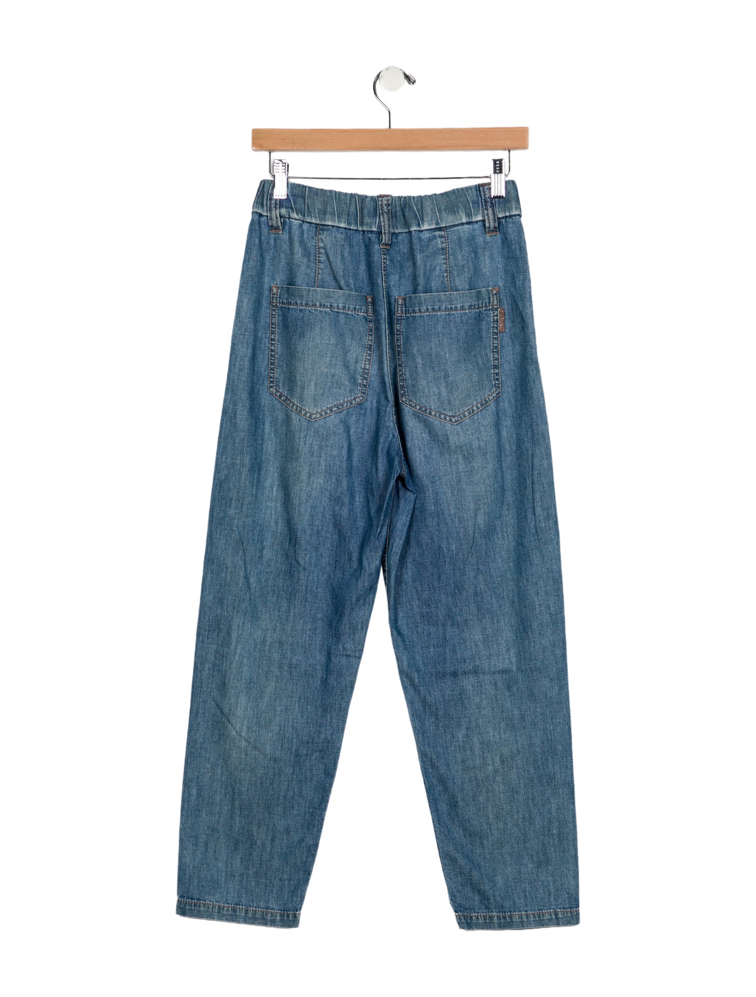 Brunello Cucinelli High-Rise Straight Leg Jeans