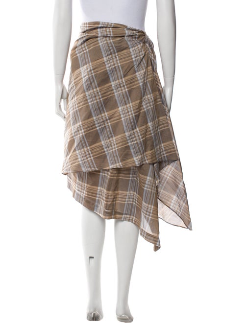 Brunello Cucinelli Plaid Print Knee-Length Skirt