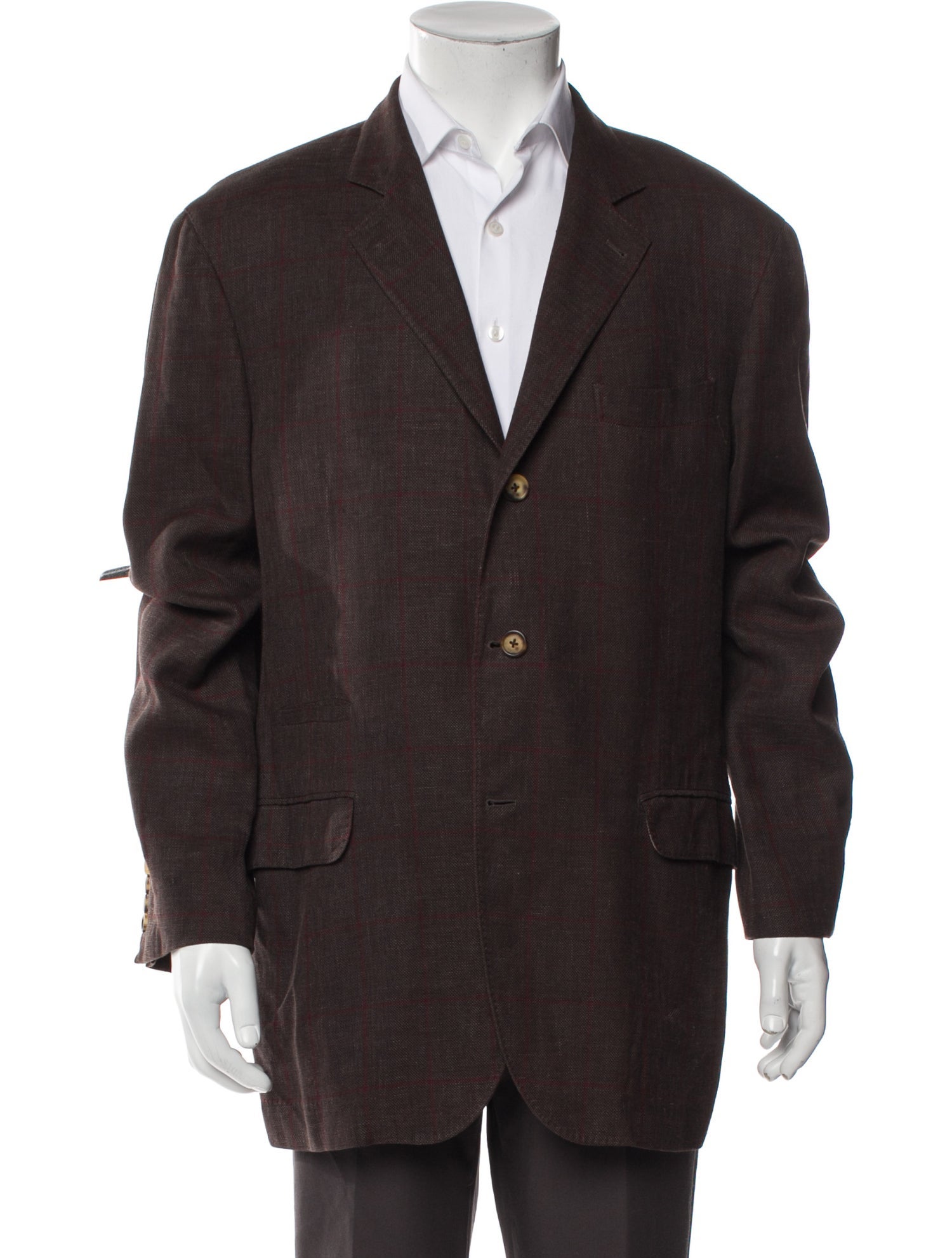 Brunello Cucinelli Vintage Plaid Print Blazer