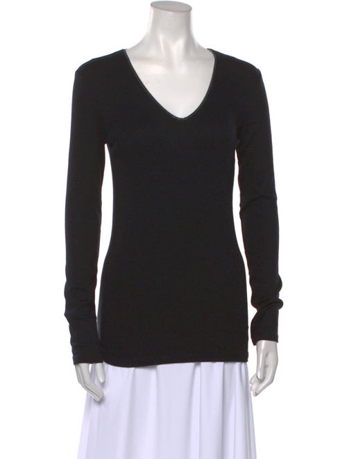 Brunello Cucinelli V-Neck Long Sleeve Top