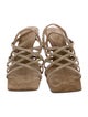 Brunello Cucinelli Suede Beaded Accents Sandals
