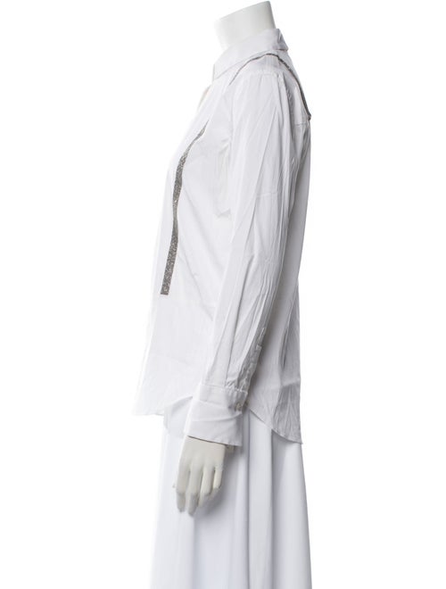 Brunello Cucinelli Long Sleeve Button-Up Top