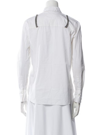 Brunello Cucinelli Long Sleeve Button-Up Top
