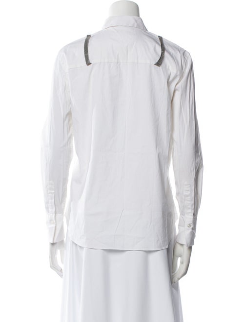 Brunello Cucinelli Long Sleeve Button-Up Top