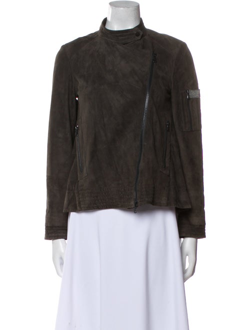 Brunello Cucinelli Leather Biker Jacket