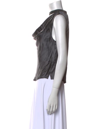 Brunello Cucinelli Cowl Neck Sleeveless Top