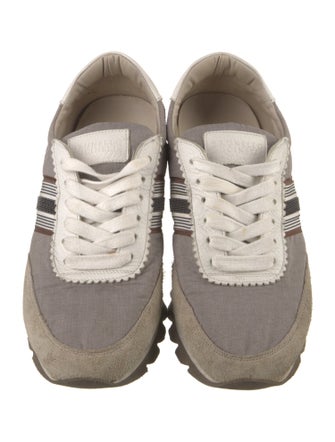 Brunello Cucinelli Suede Beaded Accents Sneakers