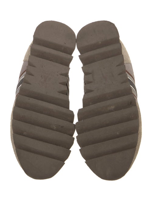 Brunello Cucinelli Suede Beaded Accents Sneakers