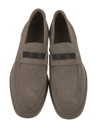 Brunello Cucinelli Monili Suede Loafers