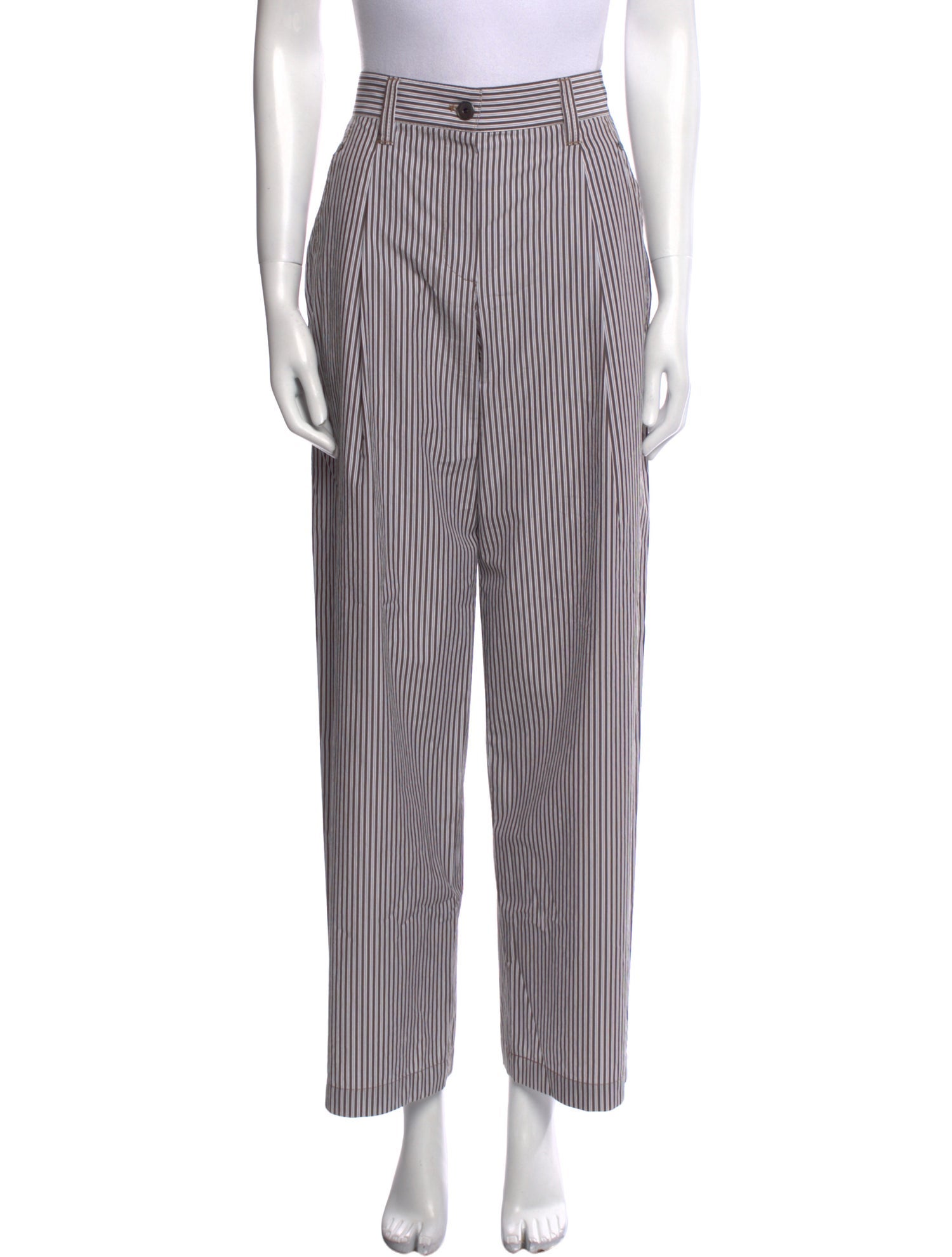 Brunello Cucinelli Striped Wide Leg Pants