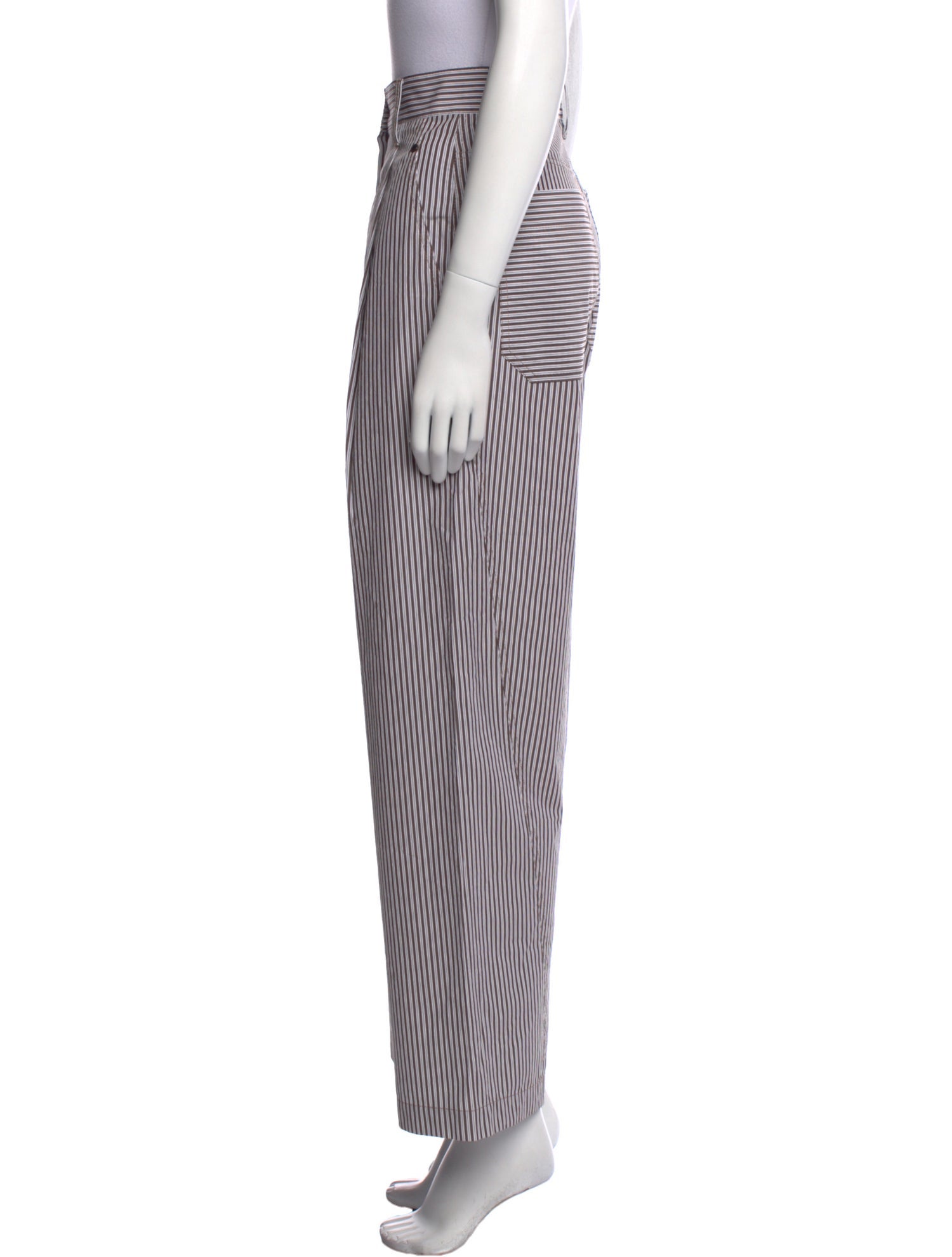 Brunello Cucinelli Striped Wide Leg Pants