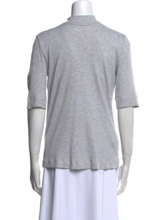 Brunello Cucinelli Mock Neck Short Sleeve Top