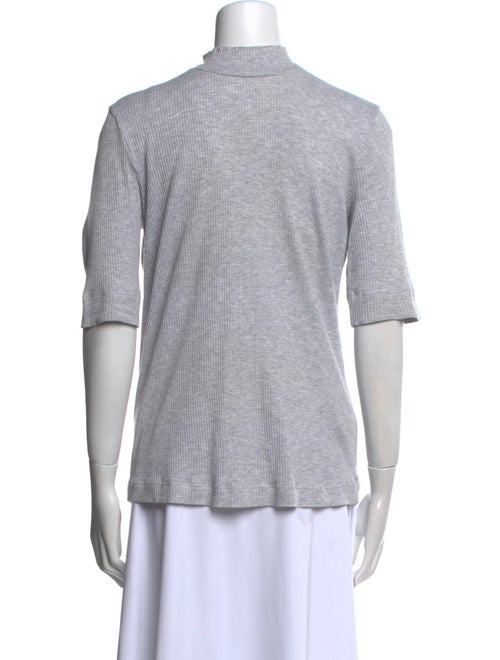 Brunello Cucinelli Mock Neck Short Sleeve Top