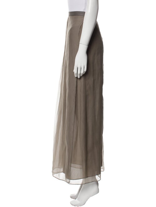 Brunello Cucinelli Silk Midi Length Skirt