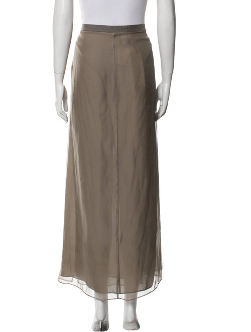 Brunello Cucinelli Silk Midi Length Skirt