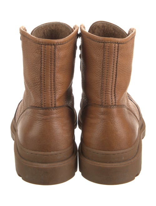 Brunello Cucinelli Leather Combat Boots