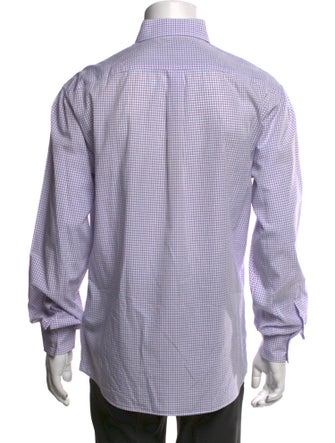 Brunello Cucinelli Plaid Print Long Sleeve Dress Shirt
