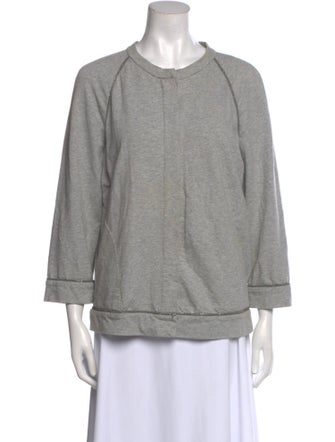 Brunello Cucinelli Crew Neck Three-Quarter Sleeve Sweatshirt