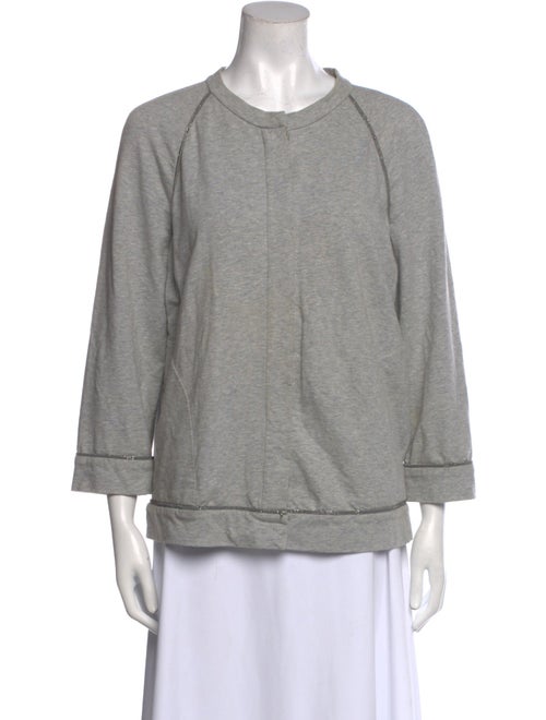 Brunello Cucinelli Crew Neck Three-Quarter Sleeve Sweatshirt