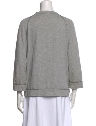 Brunello Cucinelli Crew Neck Three-Quarter Sleeve Sweatshirt