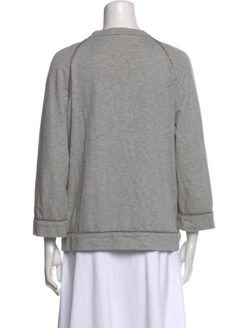 Brunello Cucinelli Crew Neck Three-Quarter Sleeve Sweatshirt