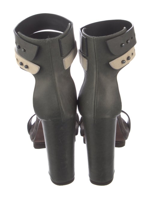 Brunello Cucinelli Leather Colorblock Pattern Sandals