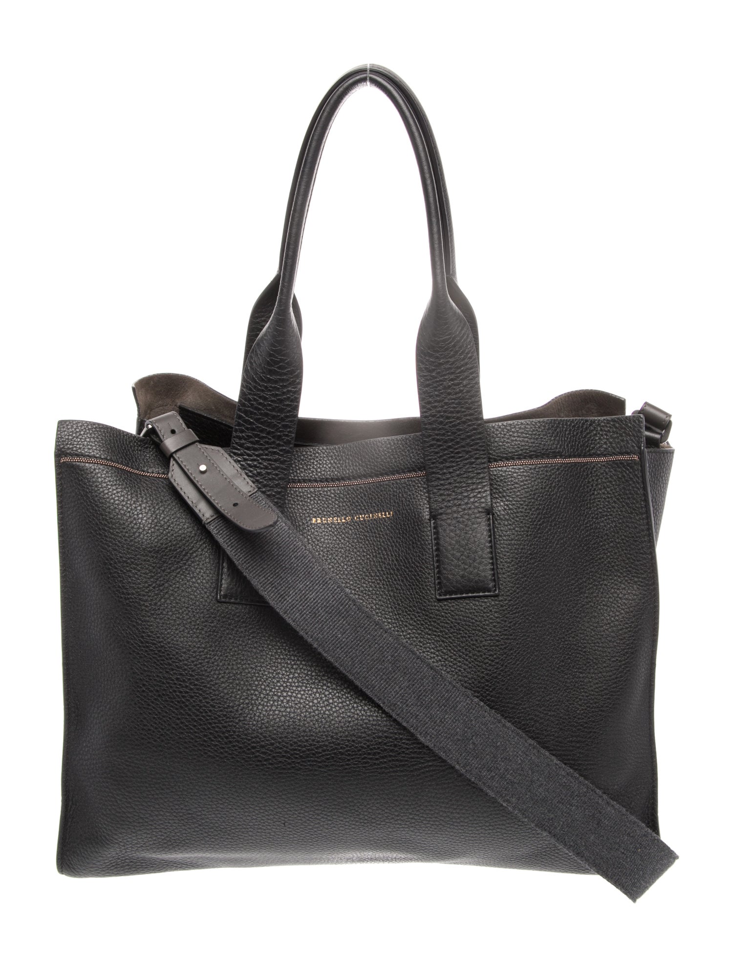Celine Leather Cabas Phantom Small - Grey Handle Bags, Handbags