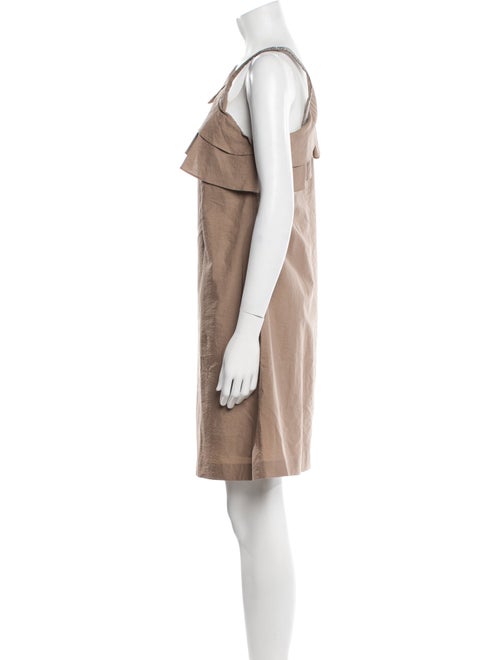 Brunello Cucinelli One-Shoulder Knee-Length Dress