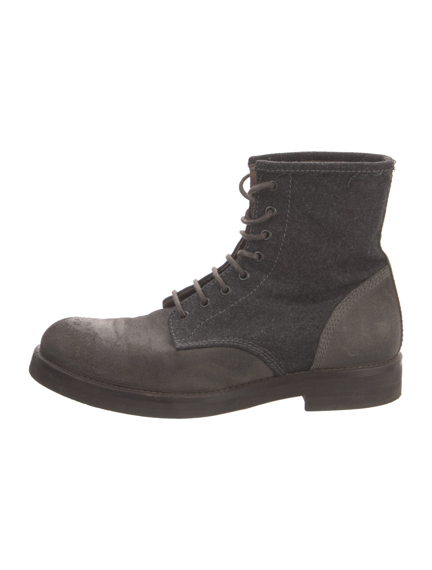 Brunello Cucinelli Leather Combat Boots