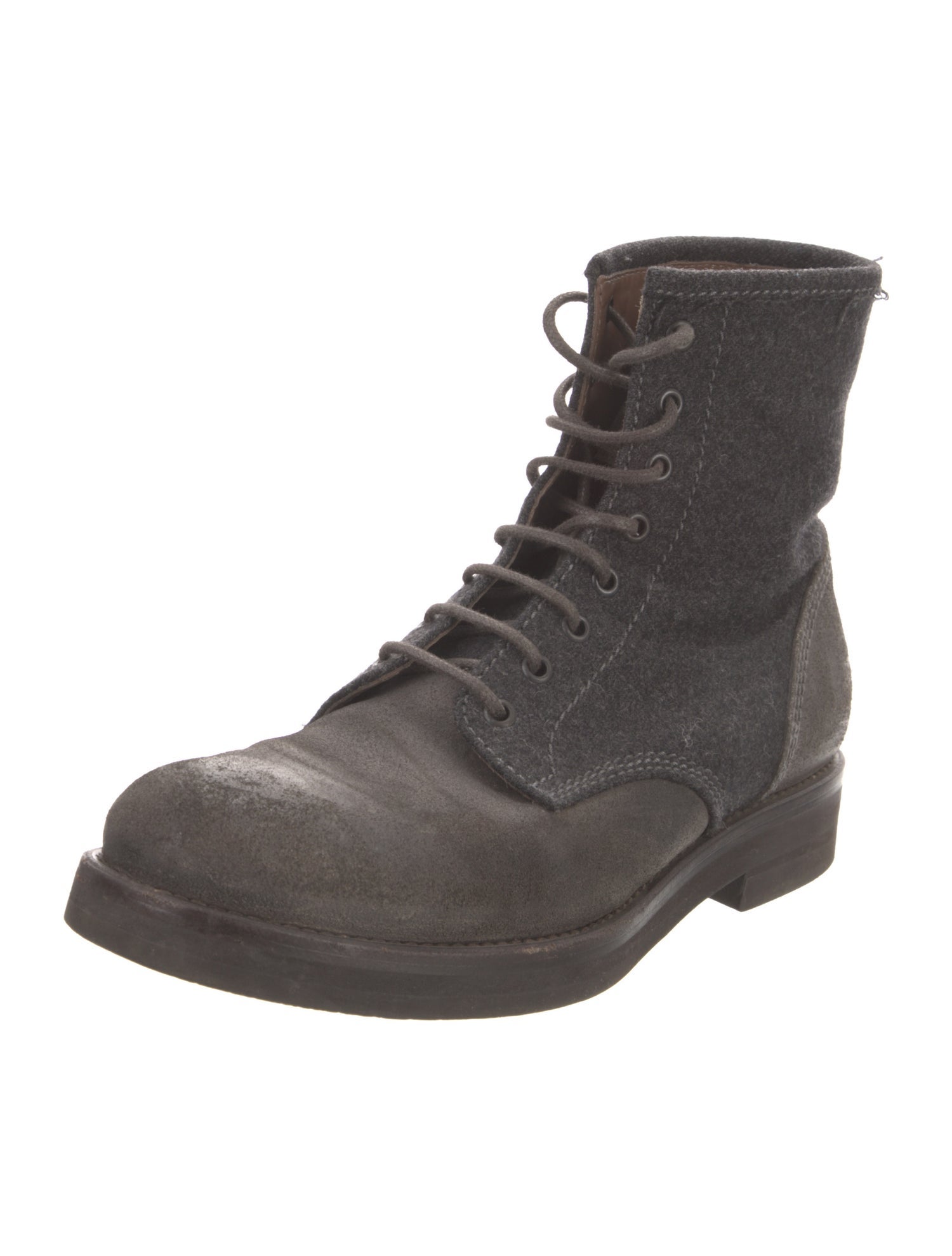 Brunello Cucinelli Leather Combat Boots