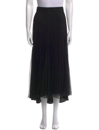 Brunello Cucinelli Mesh Accents Midi Length Skirt