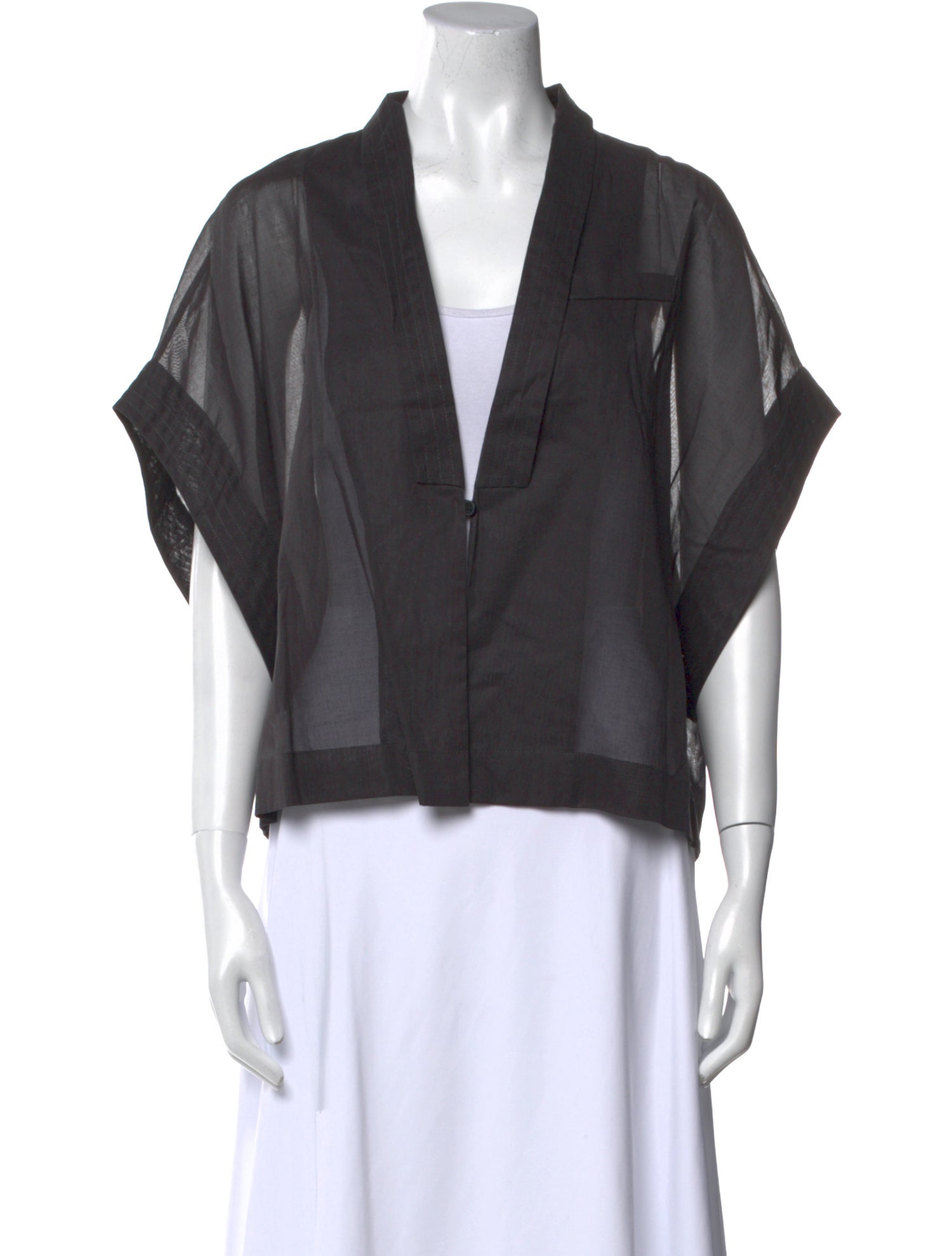 Brunello Cucinelli V-Neck Short Sleeve Blouse w/ Tags