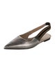 Brunello Cucinelli Leather Slingback Flats