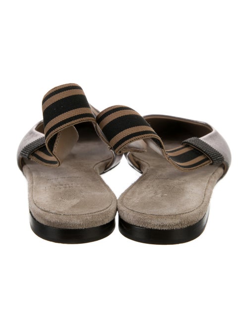 Brunello Cucinelli Leather Slingback Flats