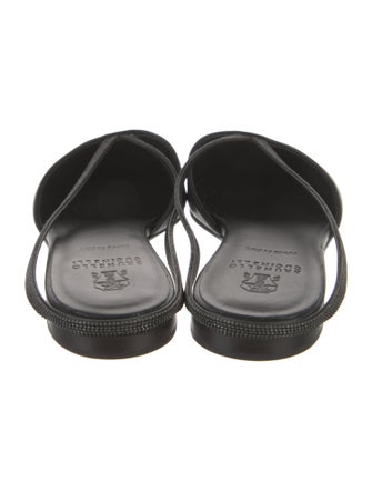 Brunello Cucinelli Monili Leather Mules