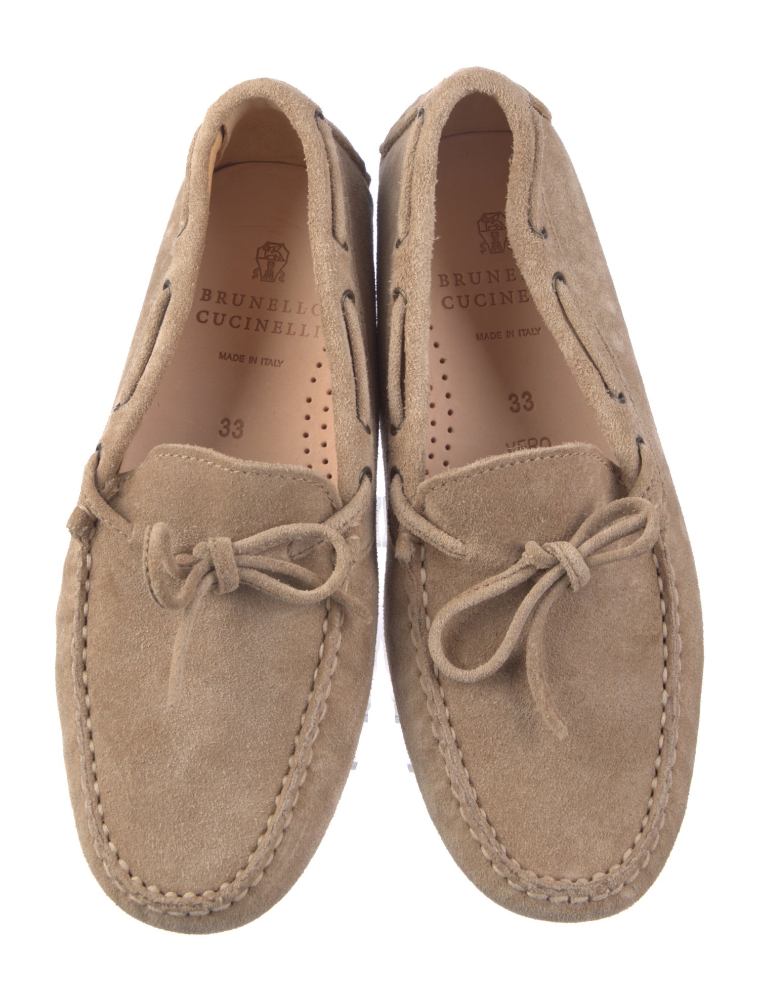 Brunello Cucinelli Monili Suede Loafers