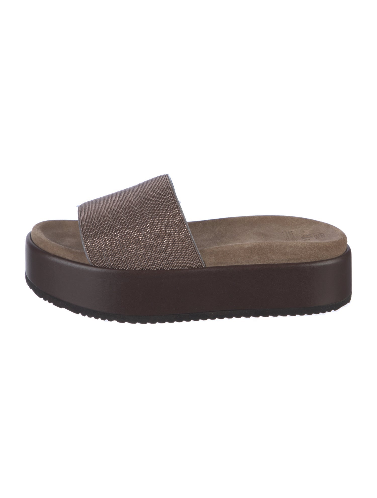 Brunello Cucinelli Monili Beaded Accents Slides