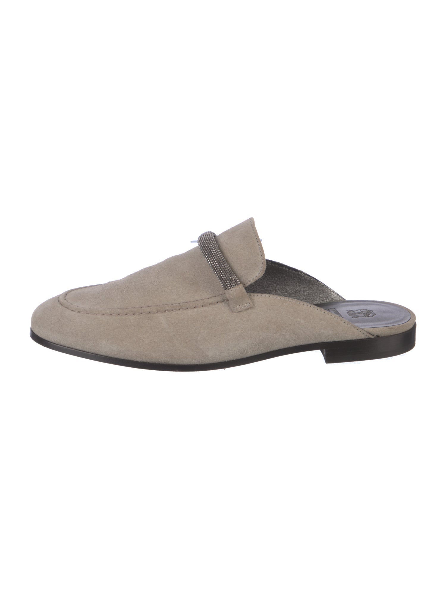 Brunello Cucinelli Monili Suede Mules