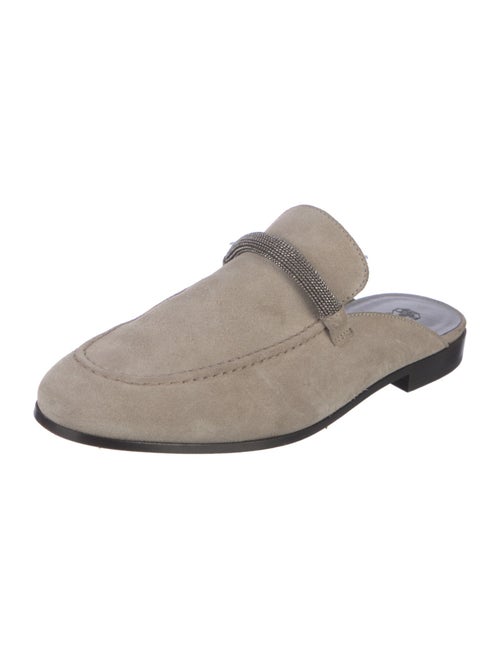 Brunello Cucinelli Monili Suede Mules