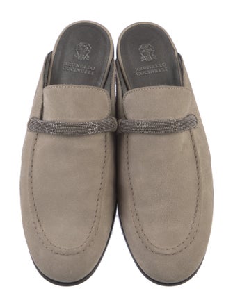 Brunello Cucinelli Monili Suede Mules